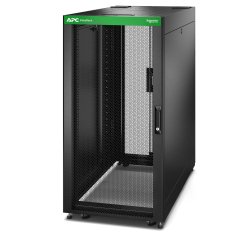 APC Baie EasyRack 600mm/24U/1000mm avec toit, panneau latéral, roulettes, noir