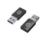 Conceptronic DONN10G cambiador de género para cable USB A USB C Negro