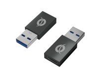 Conceptronic DONN10G cambiador de género para cable USB A USB C Negro