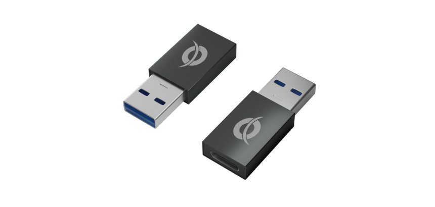 Conceptronic DONN10G cambiador de género para cable USB A USB C Negro