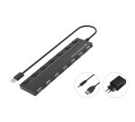 Conceptronic HUBBIES08BP hub di interfaccia USB 2.0 480 Mbit/s Nero