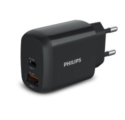 Philips Chargeur secteur 18W 1 port USB-Type C et 1 USB-A