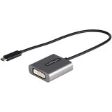 StarTech.com Adaptador USB C a DVI - Conversor de Vídeo USB Tipo C a DVI-D para Monitor/Proyector - Compatible con Thunderbolt 3 - Cable de Conexión de 30cm - Versión Mejorada de CDP2DVI