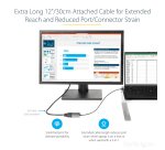 StarTech.com USB C to DVI Adapter - 1920x1200p USB-C to DVI-D Adapter Dongle - USB Type C to DVI Display/Monitor - Video Converter - Thunderbolt 3 Compatible - 12" Long Attached Cable - Upgraded Version of CDP2DVI