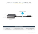 StarTech.com USB C to DVI Adapter - 1920x1200p USB-C to DVI-D Adapter Dongle - USB Type C to DVI Display/Monitor - Video Converter - Thunderbolt 3 Compatible - 12" Long Attached Cable - Upgraded Version of CDP2DVI