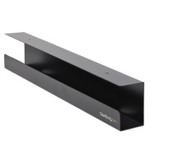 StarTech.com Bandeja para Gestión de Cableado para Debajo del Escritorio - Organizador de Cableado Tipo Bandeja para Escritorio de Pie - Estante para Cables o Regleta de Alimentación - 59cm x 11cm