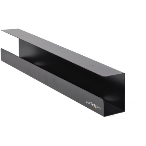 StarTech.com Bandeja para Gestión de Cableado para Debajo del Escritorio - Organizador de Cableado Tipo Bandeja para Escritorio de Pie - Estante para Cables o Regleta de Alimentación - 59cm x 11cm