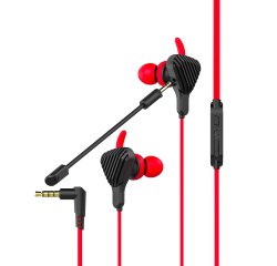 Celly CyberWired Auricolare Cablato In-ear Gaming Nero, Rosso