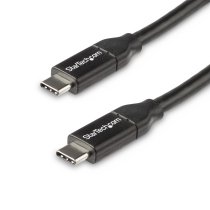 startechcom cable de 50cm usb-c a usb-c con capacidad para entrega de alimentacian de 5a - usb tipoc - cable de carga usbc - usb 20
