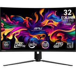 MSI MPG 321CURX QD-OLED computer monitor 80 cm (31.5") 3840 x 2160 pixels 4K Ultra HD Black