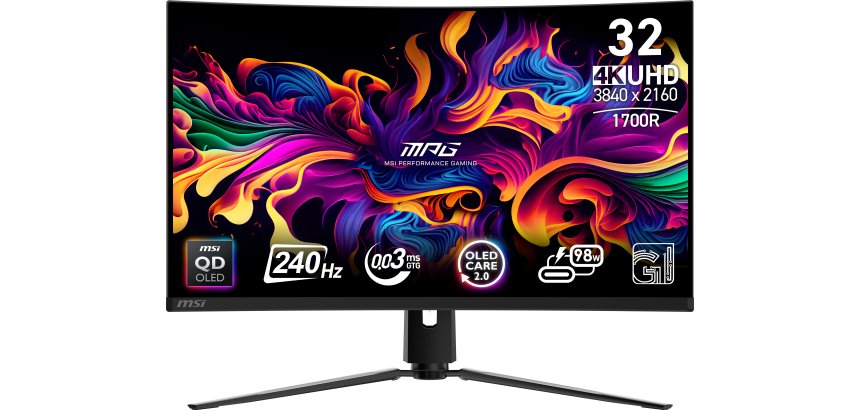 MSI MPG 321CURX QD-OLED Monitor PC 80 cm (31.5") 3840 x 2160 Pixel 4K Ultra HD Nero