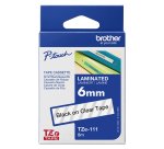 Brother TZE-111 label-making tape Black on transparent
