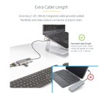 StarTech.com USB-C Multiport Adapter w/Attached USB-C to USB-A Dongle, Dual HDMI (4K30Hz/1080p60Hz), 3x USB-A 5Gbps, Mini Travel Dock, Laptop Docking Station, 1.3ft/40cm Cable