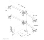 Neomounts FPMA-D700DD6 Support d'écran à poser 10-27"