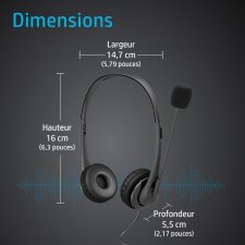 HP Casque stéréo 3,5mm G2