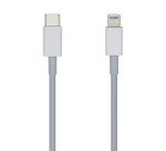 AISENS Cable USB 2.0 USB-? A Lightning PD 2A, Lightning/M-USB-?/M, Blanco, 1.0m