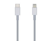 AISENS Cable USB 2.0 USB-? A Lightning PD 2A, Lightning/M-USB-?/M, Blanco, 20cm