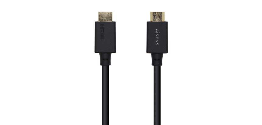 AISENS Cable HDMI V2.1 Ultra Alta Velocidad / HEC Certificado 8k@60Hz 48Gbps, A/M-A/M, Negro, 2.0m