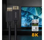 AISENS Cable HDMI V2.1 Ultra Alta Velocidad / HEC Certificado 8k@60Hz 48Gbps, A/M-A/M, Negro, 2.0m