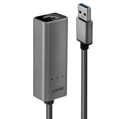 Lindy 43313 cambiador de género para cable USB-A RJ-45 Plata