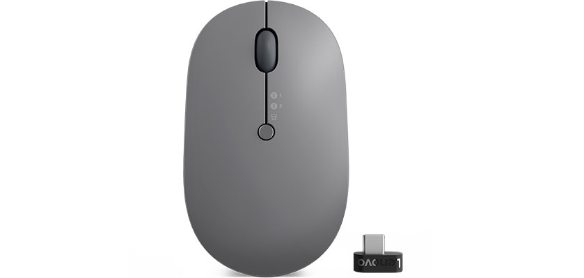 Lenovo Go Multi-Device ratón Oficina Ambidextro RF Wireless + Bluetooth Óptico 2400 DPI