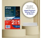 Epson Papel fotográfico brillante Premium de (100 × 150 mm), 255 g/m2, 80 hojas