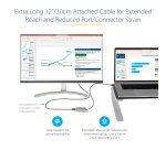 StarTech.com USB C to Mini DisplayPort Adapter - 4K 60Hz USB-C to mDP Adapter Dongle - USB Type-C to Mini DP Monitor - Video Converter - Works w/Thunderbolt 3-12" Long Attached Cable - Upgraded Version of CDP2MDP