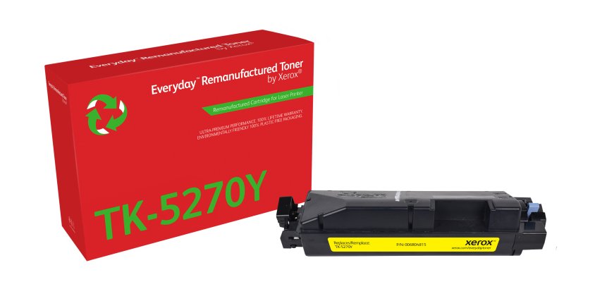 Toner remanufacturé Jaune Everyday™ de Xerox compatible avec Kyocera TK-5270Y, Capacité standard