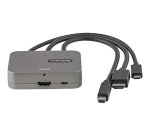StarTech.com 3-in-1 Multiport auf HDMI Adapter - 4K 60Hz USB-C-, HDMI- oder Mini DisplayPort auf HDMI Konverter für Konferenzräume - Digitaler AV-Video Adapter zum Anschluss von HDMI-Monitor/-Display