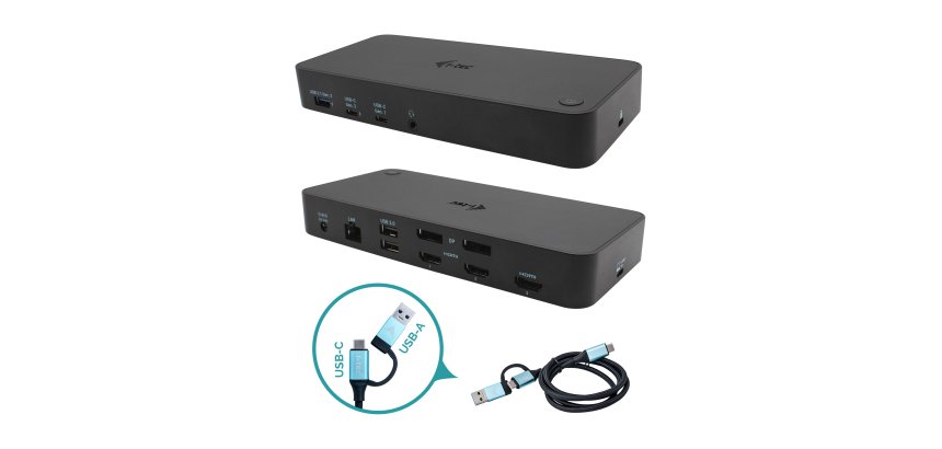 i-tec USB 3.0 / USB-C / Thunderbolt, 3x 4K Docking Station + Power Delivery 100W