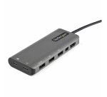 StarTech.com Adaptateur Multiports USB-C - USB-C vers HDMI ou Mini DisplayPort 4K 60Hz - Alimentation 100W Passthrough - Hub USB 4 Ports 10Gbps - Mini Dock USB Type-C - Câble Intégré 30cm