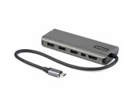 StarTech.com Adaptador Multipuertos USB-C - Docking Station USB Tipo C a HDMI o Mini DisplayPort 4K60 - Replicador de Puertos USBC PD 100W - Hub USB 4 Puertos - Red - con Cable Incorporado de 30cm