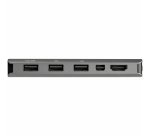 StarTech.com Adaptateur Multiports USB-C - USB-C vers HDMI ou Mini DisplayPort 4K 60Hz - Alimentation 100W Passthrough - Hub USB 4 Ports 10Gbps - Mini Dock USB Type-C - Câble Intégré 30cm