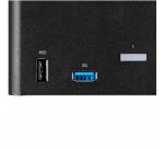 StarTech.com Commutateur KVM DisplayPort 2 Ports pour 3 Moniteurs - 4K 60Hz UHD HDR - KVM de Bureau DP 1.2 avec Hub USB 3.0 2 ports (5Gbps) et 4 Ports USB 2.0 HID, Audio - Commutation par Touches - TAA