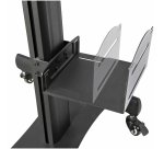 StarTech.com Pupitre de Travail Mobile avec Support Écran - Support pour Tour PC et Clavier - Chariot Ordinateur Ergonomique - Pupitre de Travail Debout Mobile Sur Roulettes