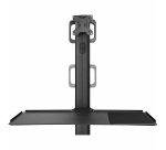 StarTech.com Pupitre de Travail Mobile avec Support Écran - Support pour Tour PC et Clavier - Chariot Ordinateur Ergonomique - Pupitre de Travail Debout Mobile Sur Roulettes