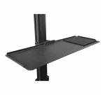 StarTech.com Pupitre de Travail Mobile avec Support Écran - Support pour Tour PC et Clavier - Chariot Ordinateur Ergonomique - Pupitre de Travail Debout Mobile Sur Roulettes