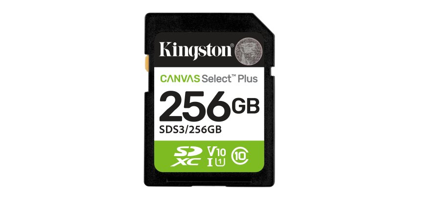 Kingston Technology 256 Go SDXC Canvas Select Plus Gen3 150 Mo/s C10 UHS-I U1 V10