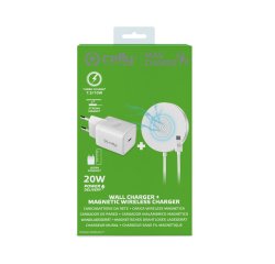 Celly Magchargekit Universal Blanco Corriente alterna Cargador inalámbrico Interior
