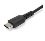 StarTech.com 2m USB-A auf USB-C Ladekabel - Dauerhaftes USB 2.0 auf USB Typ-C Datenübertragungs- und Schnellladekabel - Robuster TPE-Mantel Aramidfaser, M/M, 3A - Schwarz