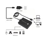 Conceptronic HUBBIES11BP base para portátil y replicador de puertos USB 3.2 Gen 1 (3.1 Gen 1) Type-A Negro