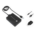 Conceptronic HUBBIES11BP base para portátil y replicador de puertos USB 3.2 Gen 1 (3.1 Gen 1) Type-A Negro