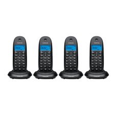 Teléfono inalámbrico, Motorola C1004LB+, Teléfono DECT Altavoz, 50 entradas, Negro