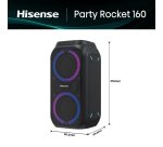 Hisense Party Rocket 160 Altoparlante da festa Nero 160 W