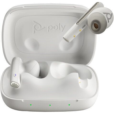 POLY Auricolari bianco sabbia Voyager Free 60 UC M + Adattatore BT700 USB-A + Custodia per ricarica di base