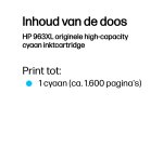 HP 963XL originele high-capacity cyaan inktcartridge