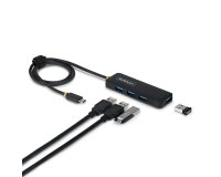 StarTech.com Hub USB-C à 4 Ports, 5 Gbps, Alimenté par Bus, Mini-Hub USB-C vers 4x USB-A, Câble Hôte Extra Long de 61 cm, Plastique PCR, Hub USB Portable pour Ordinateur de Bureau/Portable