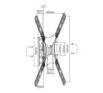 Equip Soporte de pared articulado para TV de 23"-55