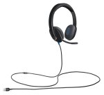 Logitech H540 USB Computer Headset Avec un son haute définition et des commandes sur l'oreillette