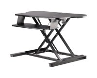 StarTech.com Convertidor Escritorio de Pie y Sentado de Esquina - con Bandeja para Teclado - con Superficie de 89cm x 53cm - Escritorio Ergonómico de Altura Ajustable - para Dos Monitores